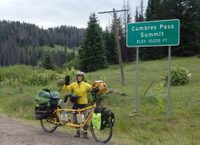 GDMBR: Terry Struck and the Bee at Cumbres Pass (10022'/3055m).